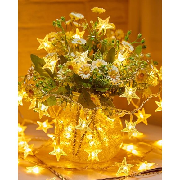 Star String Lights Battery Operated - 17 ft 50 LED Star Fairy String Lights with - Picture 9 of 9
